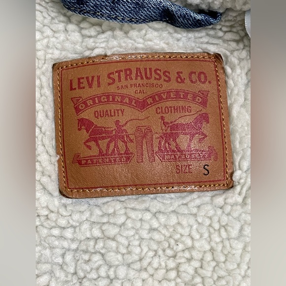 Signature by Levi Strauss Sherpa Light Denim Jean Jacket Size Small - Picture 11 of 11